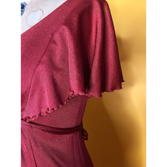 1970s ROBERTA CALIFORNIA Empire Waist DISCO Dress W/Adjustable Waist Straps. S-M - Picture 6 of 9